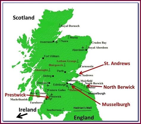 Scotland Map Golf Courses - map : Resume Examples #yKVB6y8VMB