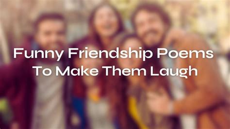 19 Funny Friendship Poems: Celebrating Bonds with Laughter