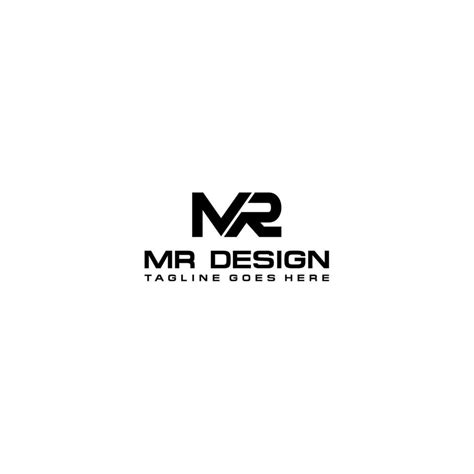 MR logo design. Vector illustration. 22233795 Vector Art at Vecteezy