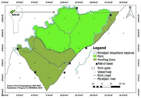 Map of Pendjari Biosphere Reserve. | Download Scientific Diagram