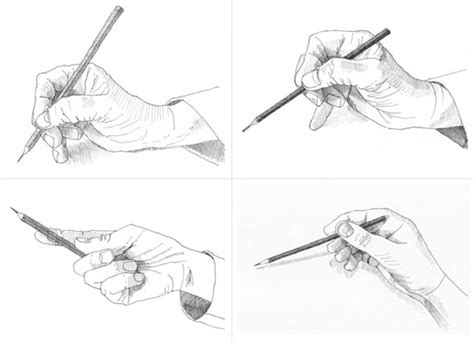 MAKING A MARK: Four ways to hold a pencil to draw