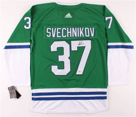 Andrei Svechnikov Signed Whalers Jersey (Beckett COA) | Pristine Auction