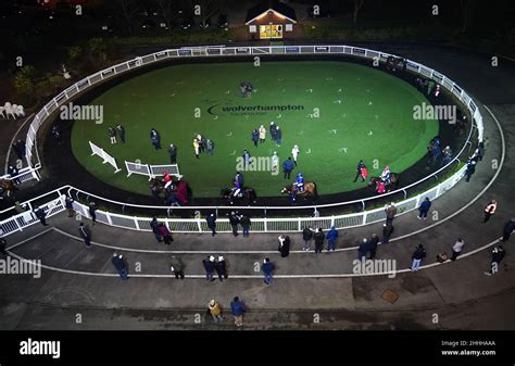 Horses in the parade ring before the Play Coral Racing-Super-Series For Free Fillies' Novice ...