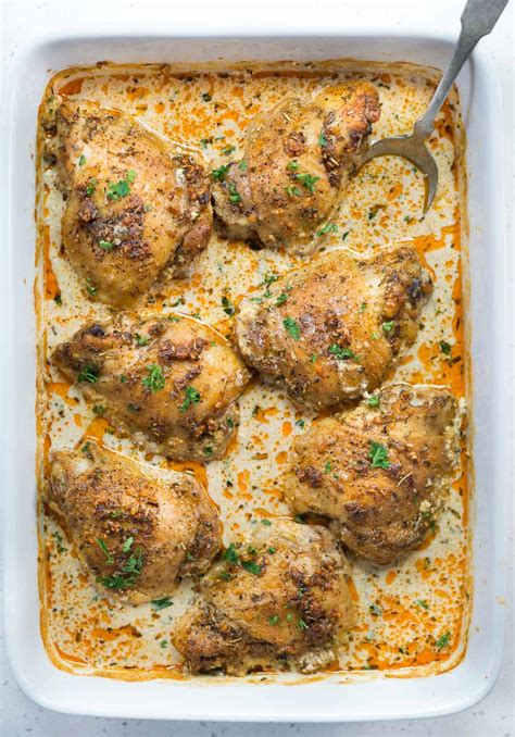 creamy chicken thigh recipes oven - setkab.com