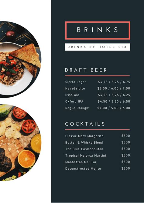 [gratuit] 19 Modèles De Menus Et Cartes Pour Restaurant Et Bar | Free ...