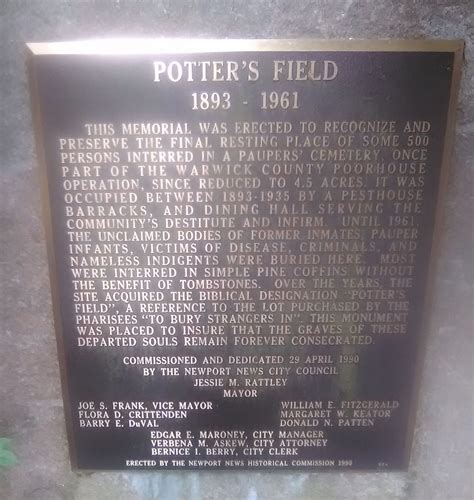 Potters Field Cemetery in Denbigh, Virginia - Find a Grave Cemetery