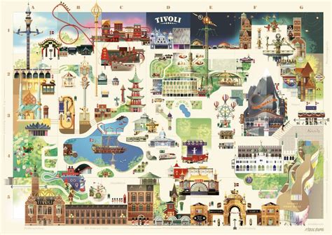 Tivoli Maps on Behance | Tivoli, Art deco illustrations, Photography branding