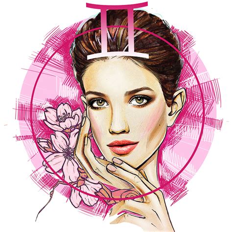 Editorial illustrations for GLAMOUR magazine horoscope on Behance