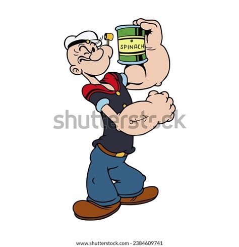 Illustration Cartoon Character Popeye Sailor Vector Stock Vector (Royalty Free) 2384609741 ...