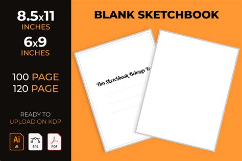 Blank Sketchbook - KDP Interior Graphic by medelwardi · Creative Fabrica
