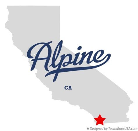 Map of Alpine, CA, California