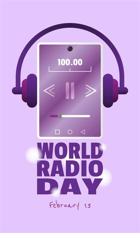 World Radio Day poster with streaming radio on smartphone 35763079 Vector Art at Vecteezy