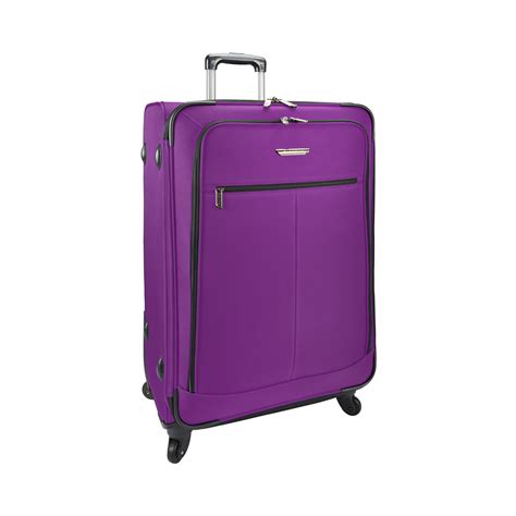 Merced Lightweight Spinner Luggage // Purple (22") - Traveler's Choice ...