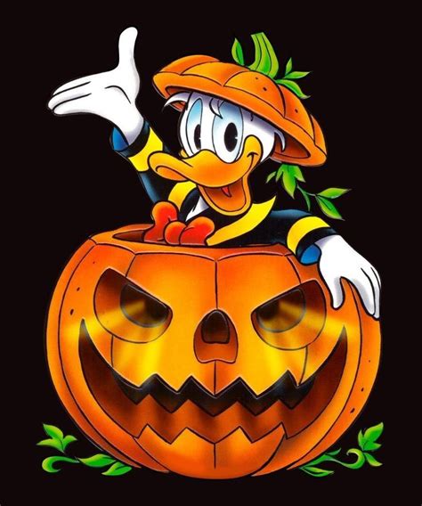 Donald Duck Halloween Illustration