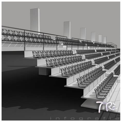 Retractable Bleachers 3d Model