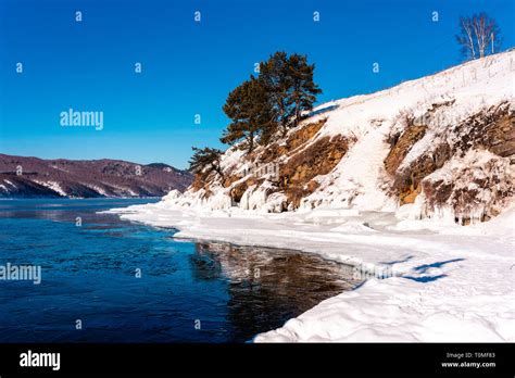 Winter landscape at Lake Baikal, Siberia, Russia Stock Photo - Alamy