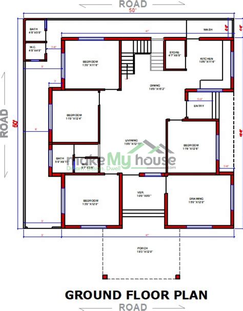 50X50 House Floor Plans - floorplans.click