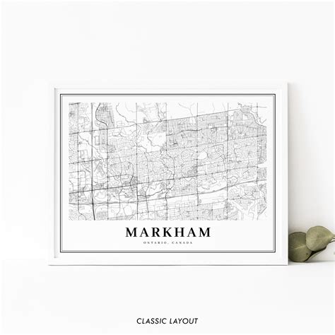 Markham Ontario Map Print Toronto ON Canada Map Art Poster | Etsy