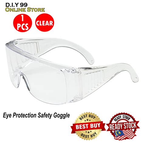 [Ready Stock] Clear Safety Goggle Eye Protection / Transparent Safety Goggles / Safety Glasses ...