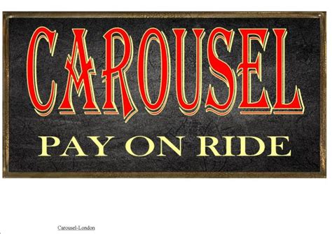 Vintage Carousel Sign Reproduction Vintage Style Metal Sign – The ...