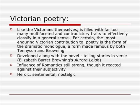 Victorian Poetry