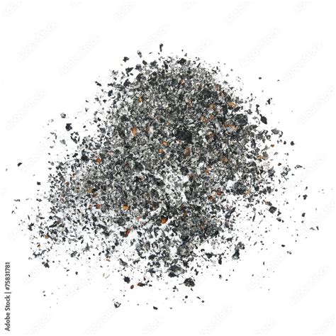 cigarette ash isolated on white background, texture Stock Photo | Adobe ...