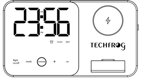 TECHFROG YC-100 Alarm Clock Night Light Wireless Charger User Manual