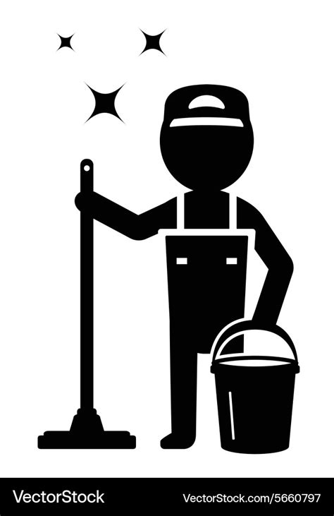 Cleaner man Royalty Free Vector Image - VectorStock