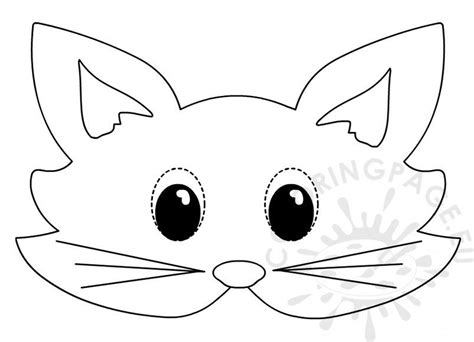 Cat mask Printable animal masks to colour | Coloring Page