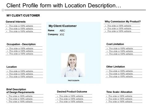 Client Profile Form Template | HQ Template Documents