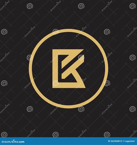 BK Logo Design, Vector Illustration Design, Isolated on Black Background Stock Vector ...