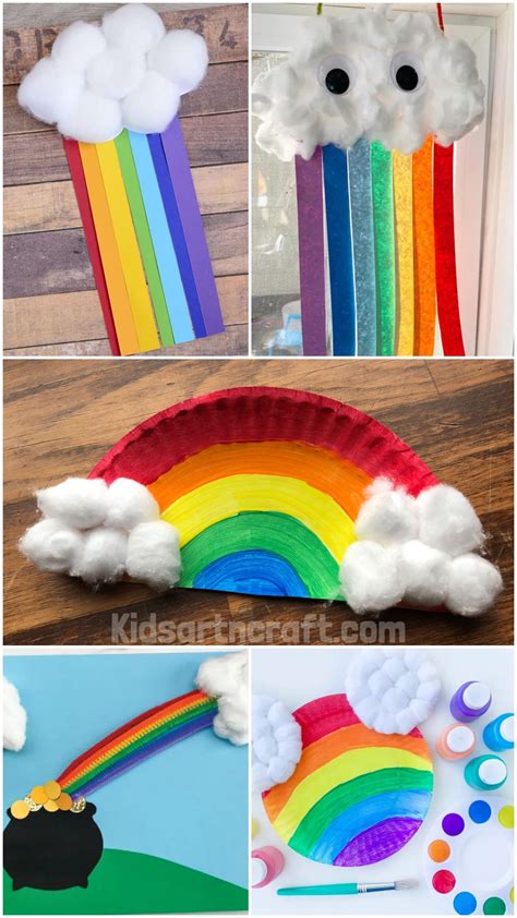 Rainbow Cotton Ball Crafts for Kids - Kids Art & Craft