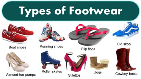 Types of Footwear: Boots, Heels and Athletic Shoes - GrammarVocab