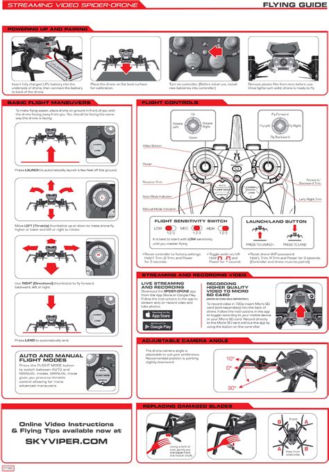 Skyrocket Toys 01749RX24G Spiderman Drone User Manual