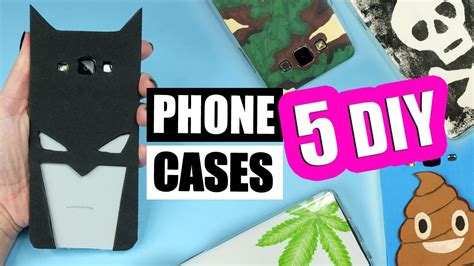 5 DIY PHONE CASES for BOYS! Easy phone cases tutorial - YouTube