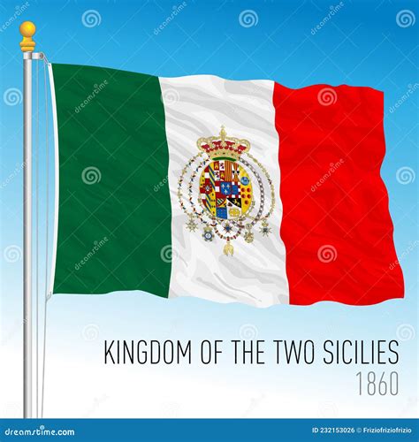 Kingdom of Two Sicilies Historical Flag, Italy Stock Vector ...