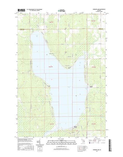 MyTopo Hubbard Lake, Michigan USGS Quad Topo Map