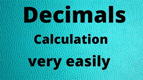 Decimals - YouTube