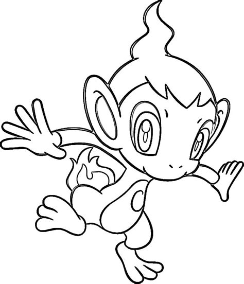 Chimchar Coloring Pages - Free Printable Coloring Pages for Kids