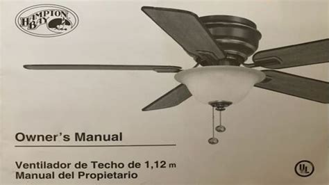 Hampton Bay Ceiling Fans & Lighting Manuals - Download in PDF