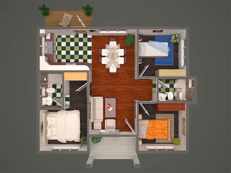 Simple 3d House Floor Plan