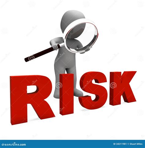 Risky Character Shows Dangerous Hazard or Risk Stock Illustration - Illustration of insecure ...