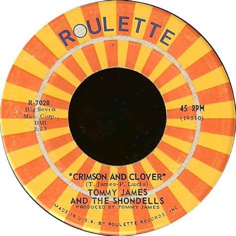 Tommy James And The Shondells* - Crimson And Clover (1969, Rockaway Pressing, Vinyl) | Discogs