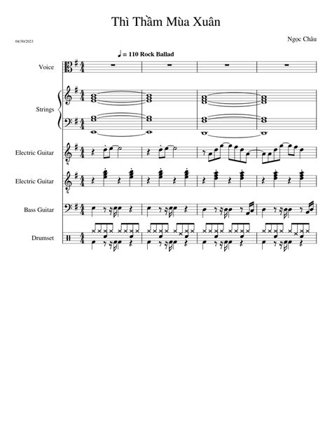 [Vietnamese] Thì Thầm Mùa Xuân (Ngọc Châu) Sheet music for Vocals ...