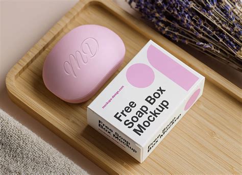 Free Soap Bar & Packaging Box Mockup PSD - Good Mockups