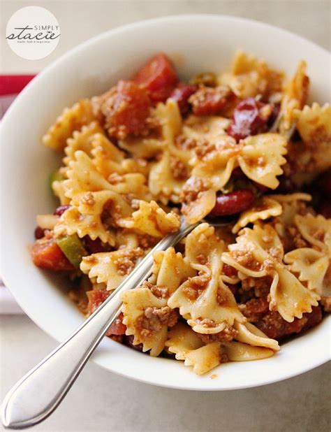 Chili Pasta Salad - Simply Stacie | Pasta casserole recipes, Spicy ...