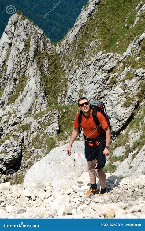 Climbing in Carpathian Mountains, National Park Stock Image - Image of ...