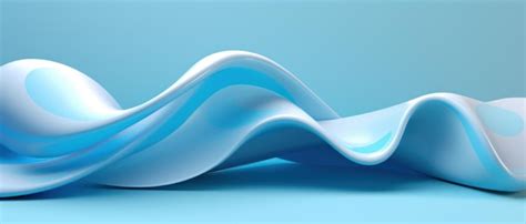 Premium Photo | Elegant 3D abstract with light blue shapes