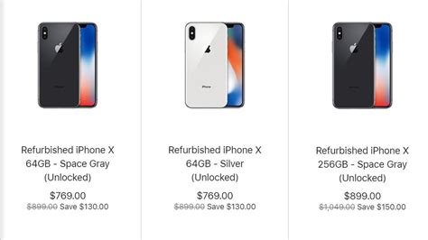 Refurbished iPhone X on sale at Apple from $769