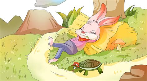 Tortoise and rabbit race illustration image_picture free download ...